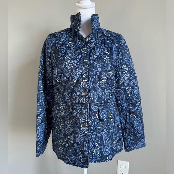 Talbots Jackets & Blazers - Talbot’s Paisley Quilted Jacket in Shades of Blue size XS